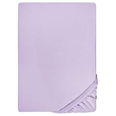 Drap-housse microfibre jersey interlock lilas 90 x 190 - 100 x 200 cm 180 x 200 - 200 x 200 cm