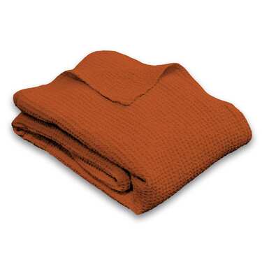 Couverture en coton piqué gaufré pétrole 75 x 120 cm