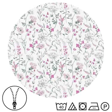 CloudComfort Basic Microfibre Parure de lit Fleurs d'été 135 x 200 + 80 x 80 cm