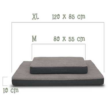 75 x 50 x 8 cm coussin ergonomique pour chien taille S, couleur noir