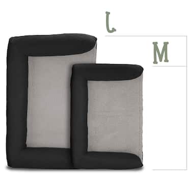 80 x 55 x 23 cm Lit orthopédique pour chien avec dossier taille M