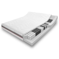Matelas ergonomique 7 zones à ressorts ensachés Sleezzz Premium 140 x 200 cm, hauteur 23 cm, degré de fermeté H2/H3
