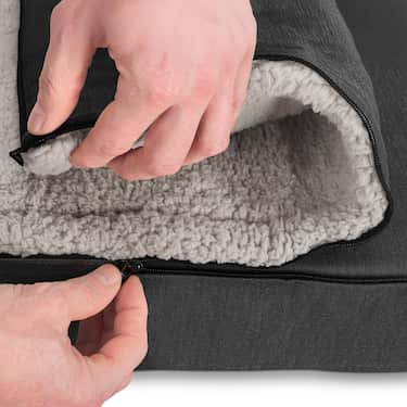 100 x 70 x 27 cm Lit orthopédique pour chien avec dossier taille M