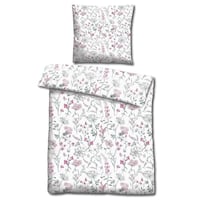 CloudComfort Basic Microfibre Parure de lit Fleurs d'été 135 x 200 + 80 x 80 cm