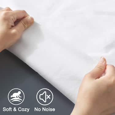Sleezzz Vital Protège-matelas imperméable en molleton Fixspann 120 x 200 cm, protège-matelas 100% coton en blanc