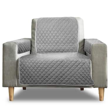 Sohvanpäällinen yksipaikkainen / nojatuoli harmaa / antrasiitti 50 x 191 cm + 2 x 50 x 55 cm 