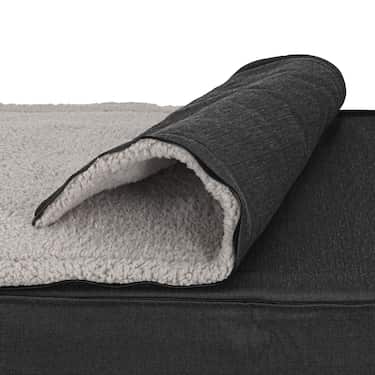 80 x 55 x 23 cm Lit orthopédique pour chien avec dossier taille M