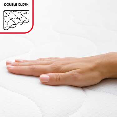Matelas viscoélastique 7 zones Sleezzz Smart 90 x 200 cm, hauteur 18 cm, degré de fermeté H3 avec mousse à mémoire de forme Air + oreiller CloudComfort Basic gel-flocons 40x80 cm