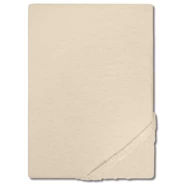 Setex REFIBRA Drap-housse en cotton fin crème 200 x 200 cm