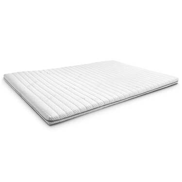 Surmatelas en mousse froide Supportho Premium Topper 140 x 200 cm H3, hauteur 9 cm, degré de fermeté H3 avec housse antibactérienne + oreiller Supportho effet gel 40 x 80 cm