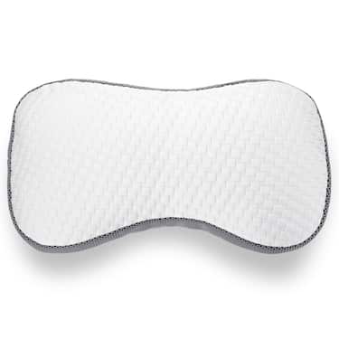 2 oreillers Sleezzz Premium en mousse viscoélastique, forme papillon, 36 x 60 cm, avec housse double en tissu agréable au toucher