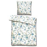 CloudComfort Basic microfibre linge de lit fleurs bleues 135 x 200 + 80 x 80 cm
