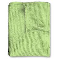 Couverture en coton piqué gaufré vert clair 130 x 180 cm