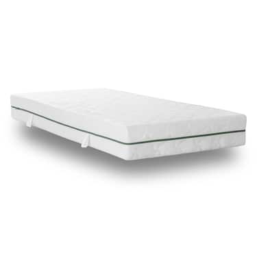Matelas à ressorts ensachés 7 zones Sleezzz Smart 90 x 200 cm, hauteur 21 cm, degré de fermeté H2/H3 + CloudComfort Basic set de lit en microfibre 135 x 200 cm + 80 x 80 cm