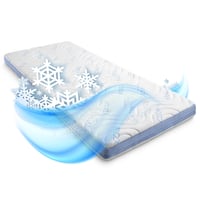 Surmatelas en mousse froide CloudComfort Cool 200 x 200 cm H2/H3, hauteur 7 cm, degré de fermeté H2/H3, surmatelas 7 zones avec face été et hiver