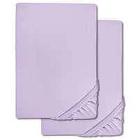 Prześcieradło z mikrofibry interlock jersey liliowy 90 x 190 - 100 x 200 cm 180 x 200 - 200 x 200 cm podwójne opakowanie