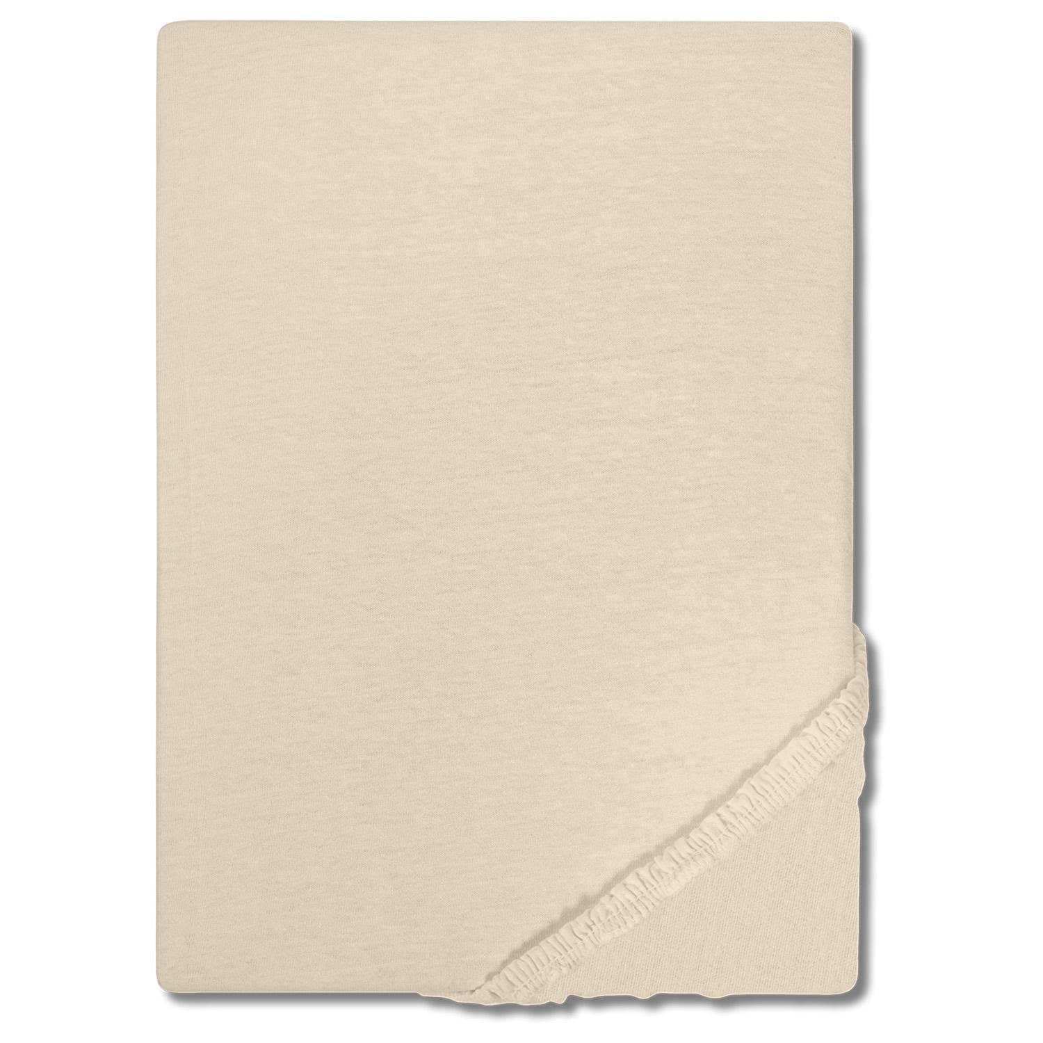 Setex REFIBRA Drap-housse en cotton fin crème 180 x 200 cm