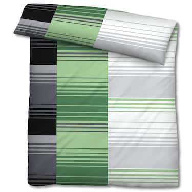 Draps de lit en microfibre seersucker 155 x 220 + 80 x 80 cm en pack de 4