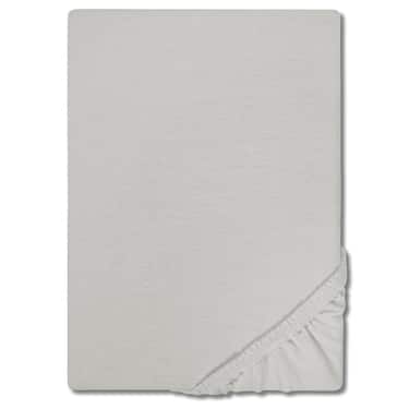 Prostěradlo Castell z mikrovlákna interlock jersey stříbrně šedé 90 x 190 - 100 x 200 cm