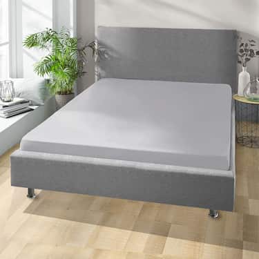 Smidigt lakan mikrofiber interlock jersey silvergrå 90 x 190 - 100 x 200 cm