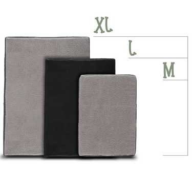 75 x 50 x 8 cm coussin ergonomique pour chien taille S, couleur noir