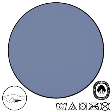 Lot de 2 draps-housses CloudComfort Basic jersey stretch bleu 90 x 190 - 100 x 200 cm (2 pièces)