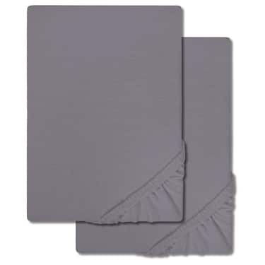 Castell Drap-housse castor gris foncé 90 x 190 - 100 x 200 cm pack double