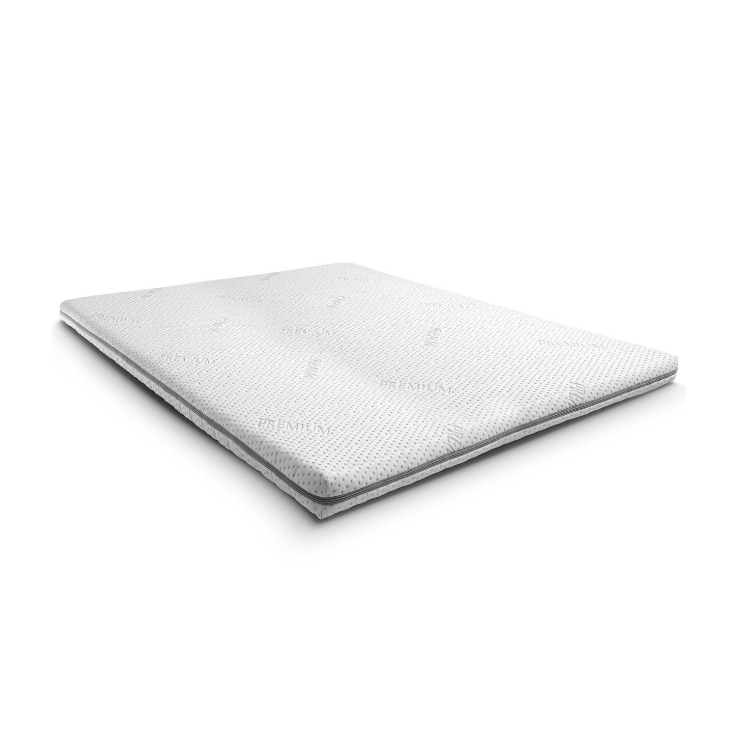 Topper en mousse froide Supportho Premium Topper 120 x 200 cm H3, hauteur 9 cm, degré de fermeté H3 avec housse antibactérienne Topper en mousse froide Supportho Premium Topper 120 x 200 cm H3, hauteur 9 cm, degré de fermeté H3 avec housse antibactérienne