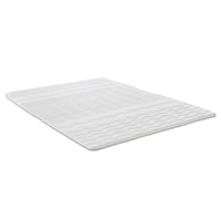 Surmatelas en mousse confort de 2,5 cm Sleezzz® Basic 160 x 200 cm avec piquage ondulé 7 zones et élastiques d'angle
