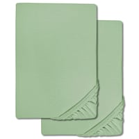 Prostěradlo z mikrovlákna interlock jersey zelené 90 x 190 - 100 x 200 cm 180 x 200 - 200 x 200 cm dvojité balení