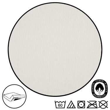 Lot de 4 draps-housses en jersey de coton Castell, blancs, 90 x 190 - 100 x 200 cm