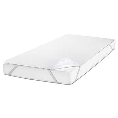 Setex Protège-matelas imperméable en molleton Fixspann 180 x 200 cm, protège-matelas 100% coton en blanc
