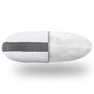 2 oreillers Sleezzz Premium en mousse viscoélastique, forme papillon, 36 x 60 cm, avec housse double en tissu agréable au toucher