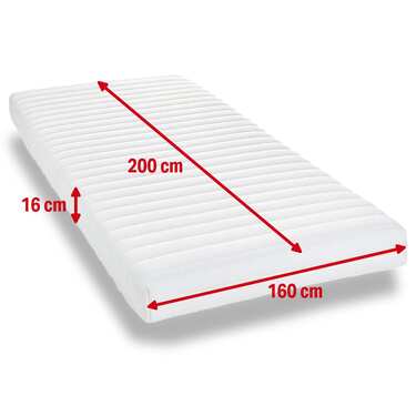 Housse de matelas K16 160 x 200 cm, hauteur 14-16 cm