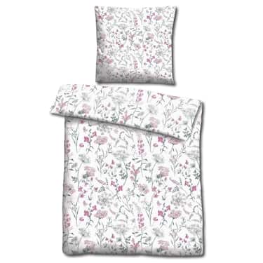 Lot de deux draps en microfibre CloudComfort Basic Fleurs d'été 135 x 200 + 80 x 80 cm