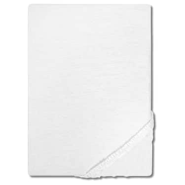 Setex REFIBRA Drap-housse en coton fin blanc 200 x 200 cm