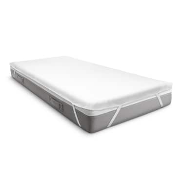 Setex Protège-matelas imperméable en molleton Fixspann 160 x 200 cm, protège-matelas 100% coton en blanc