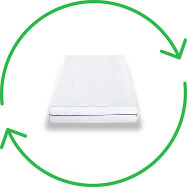 Matelas ergonomique en mousse froide Supportho Premium 100 x 200 cm, hauteur 18 cm, degré de fermeté H2/H3, Twin-Set