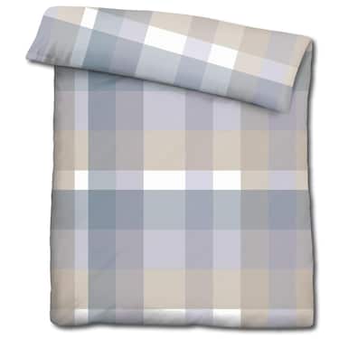 Lot de deux draps en microfibre CloudComfort Basic à carreaux 135 x 200 + 80 x 80 cm