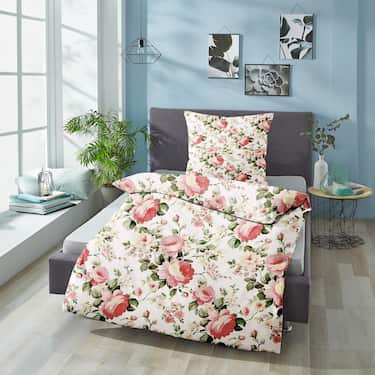 CloudComfort Basic microfibre linge de lit Camelie 135 x 200 + 80 x 80 cm