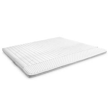Surmatelas en mousse froide Supportho Premium Topper 140 x 200 cm H3, hauteur 9 cm, degré de fermeté H3 avec housse antibactérienne + oreiller Supportho effet gel 40 x 80 cm