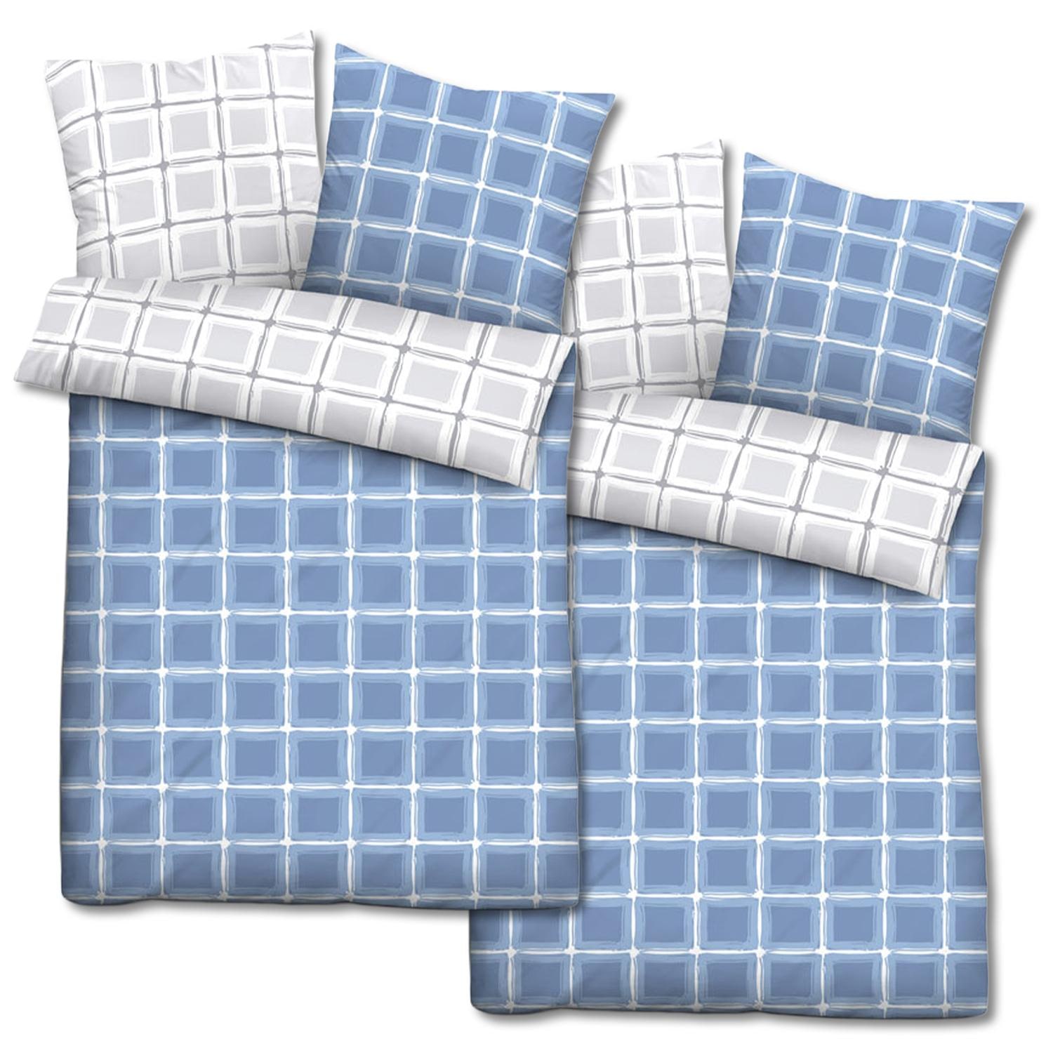 Lot de deux draps en satin de coton Castell 135 x 200 cm + 80 x 80 cm
