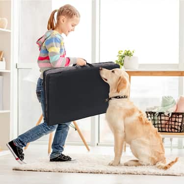 Petzzz tapis ergonomique pour animaux domestiques Diva XL 120 x 80x 5 cm, pliable, antidérapant