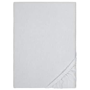Drap-housse peluche d'hiver gris argenté 180 x 190 - 200 x 200 cm