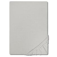 Drap-housse en coton Castell Jersey, gris argenté, 90 x 190 - 100 x 200 cm