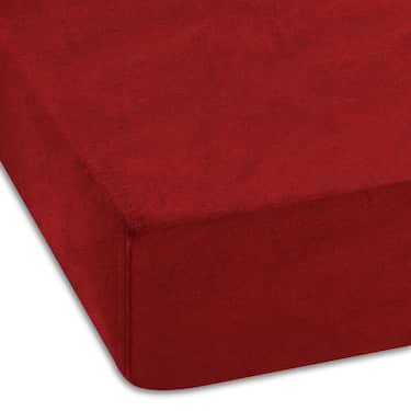 Setex REFIBRA Drap-housse en cotton fin rouge foncé 140 x 200 cm