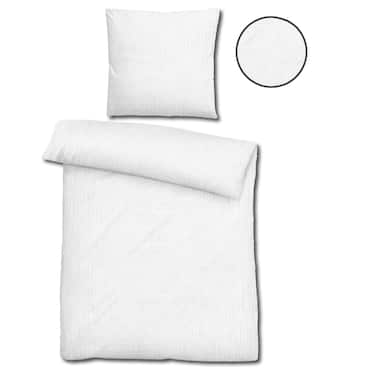 Lot de 2 parures de lit Sleezzz® mousseline blanche 155 x 220 cm + 80 x 80 cm