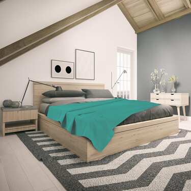 Couverture en coton piqué gaufré pétrole 75 x 120 cm