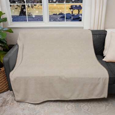 Matelas viscoélastique 7 zones Sleezzz Smart 80 x 200 cm, hauteur 18 cm, niveau de fermeté H3 avec mousse Air Memory + couverture douillette Sleezzz® Smart 150 x 200 cm