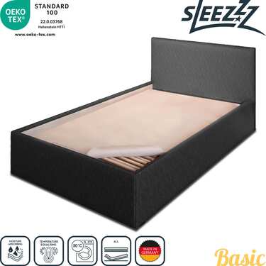 Sleezzz Basic Aiguilleté Protège-matelas 200 x 200 cm, Protège-matelas à poser sur le sommier, Blanc